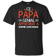 Ce Papa Génial Appartient A Tshirt Personnalisé